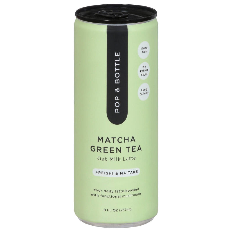 Pop & Bottle - Green/Tea Matcha Latte - Case Of 12-8 Fz - Orca Market