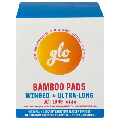 Glo - Pads Long Bmboo Sens Bldr - Case Of 8-10 Ct - Orca Market