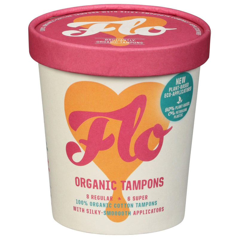 Flo - Tampons Organic Eco-applctr - Case Of 12-14 Ct - Orca Market