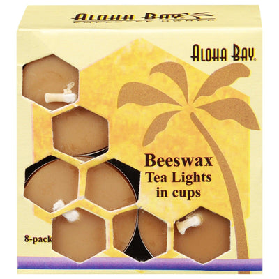 Aloha Bay - Beeswax Tea Light Candles - 8 Ct - Orca Market