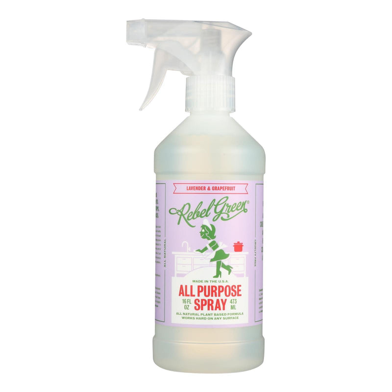 Rebel Green - All-purpose Spray - Lavender And Grapefruit - Case Of 4 - 16 Fl Oz. - Orca Market