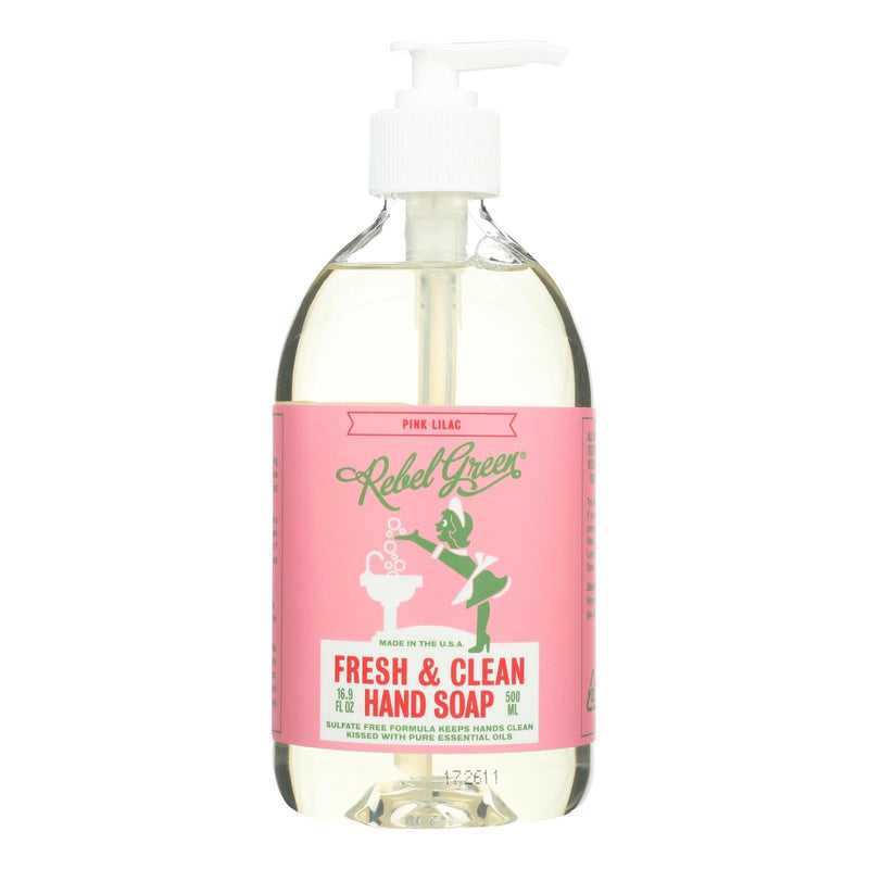 Rebel Green - Fresh And Clean Liquid Hand Soap - Pink Lilac - Case Of 4 - 16.9 Fl Oz. - Orca Market