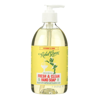 Rebel Green Hand Soap - Peppermint - Lemon - Case Of 4 - 16.9 Fl Oz - Orca Market