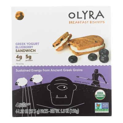 Olyra - Breakfast Sandwich Biscuit Greek Yogurt Blueberry - Case Of 6 - 5.3 Oz - Orca Market