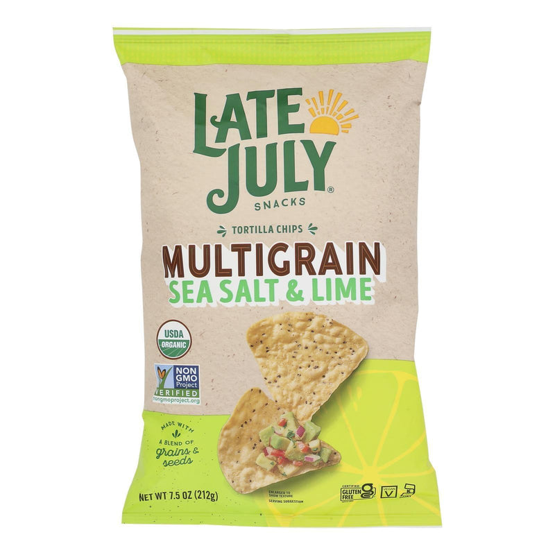 Late July Snacks - Tort Chips Mltgrn Ss Lm - Case Of 12-7.5 Oz - Orca Market