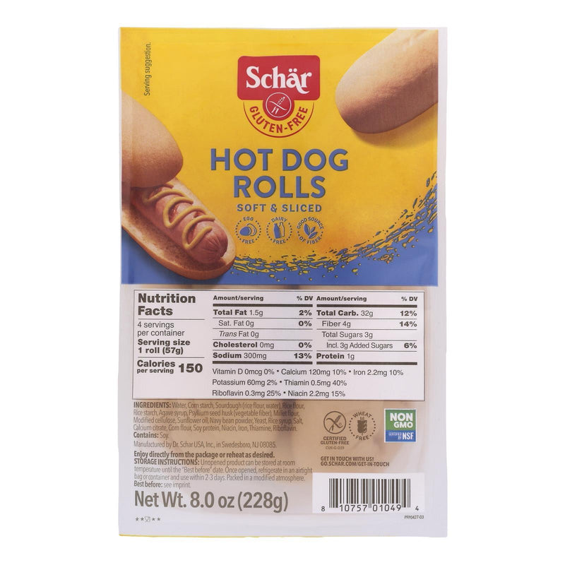 Schar - Rolls Hot Dog Gluten Free - Case Of 4-8 Oz - Orca Market