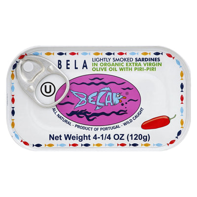 Bela-olhao Sardines - Sardines Piri Piri Smoke - Case Of 12-4.23 Oz - Orca Market