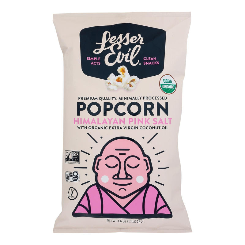 Lesser Evil - Popcorn Himlyn Pink Salt - Case Of 12-4.6 Oz - Orca Market