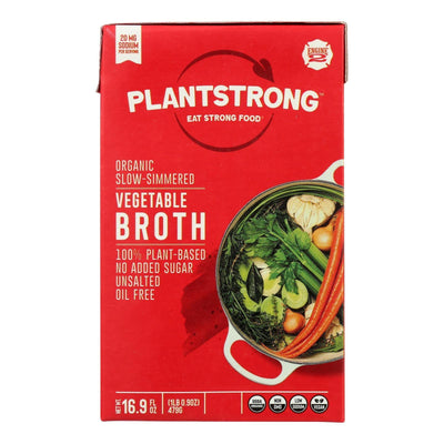 Plantstrong - Broth Slow Simmer Vegetable - Case Of 6-16.9 Fz - Orca Market