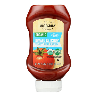 Woodstock - Ketchup Tomato Less Sugar Sodium - Case Of 12-19.5 Oz - Orca Market