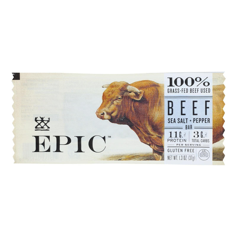 Epic - Bar Beef Sea Salt Pepper - Case Of 12-1.3 Oz - Orca Market