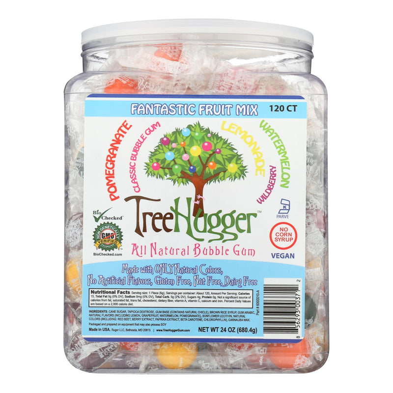 Treehugger Natural Bubble Gum Fantastic Fruit Mix - Case Of 120 - Ct - Orca Market