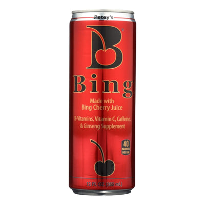 Petey's Bing Supplement Made With Bing Cherry Juice B-vitamins Vitamin C Caffeine & Ginseng Supplement - Case Of 24 - 12 Fz - Orca Market