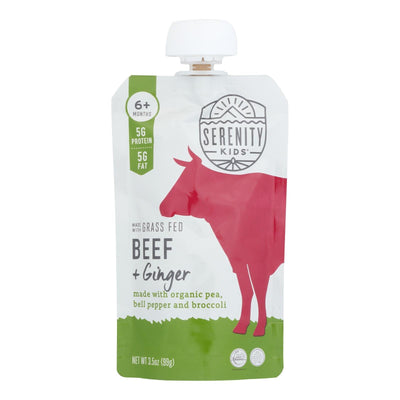 Serenity Kids - Pouch Beef Ginger - Case Of 6-3.5 Oz - Orca Market