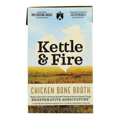 Kettle And Fire - Bone Broth Chicken Regntv - Case Of 6-16.9 Oz - Orca Market