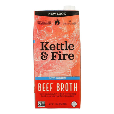 Kettle And Fire - Ckng Brth Beef Low Sodium - Case Of 6-32 Oz - Orca Market