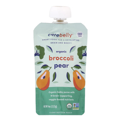 Cerebelly - Puree Broccoli Pear - Case Of 6-4 Oz - Orca Market