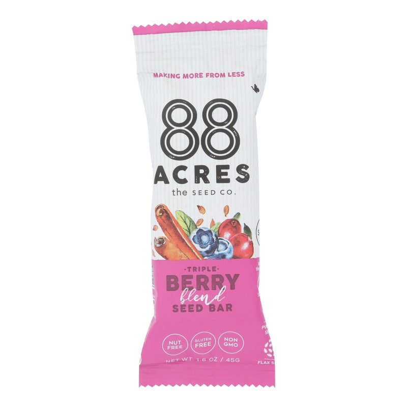 88 Acres - Bars - Triple Berry - Case Of 9 - 1.6 Oz. - Orca Market