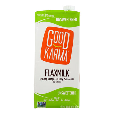 Good Karma - Flaxmilk Unsweetened - Case Of 6-32 Fz - Orca Market