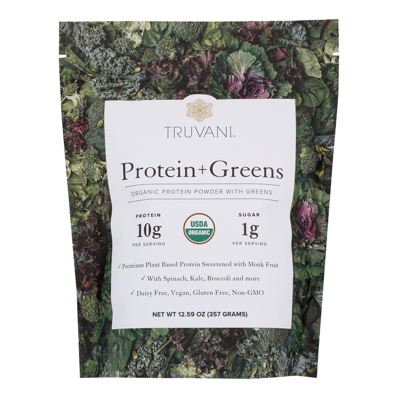 Truvani - Protein Powder Greens - 1 Each-12.59 Oz - Orca Market