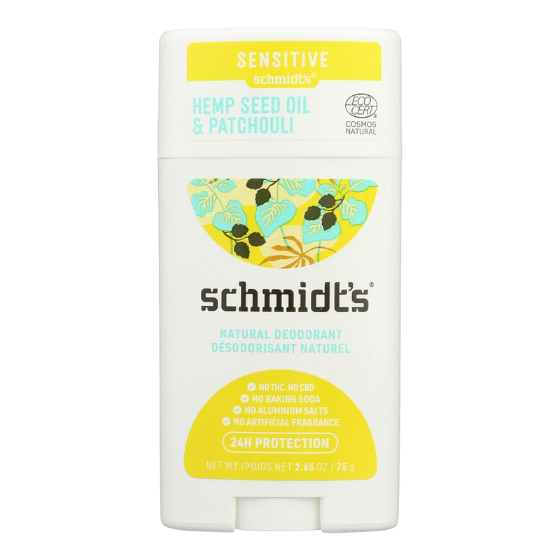 Schmidts - Deodorant Hemp Ptchu & Hop Stk - 1 Each-2.65 Oz - Orca Market