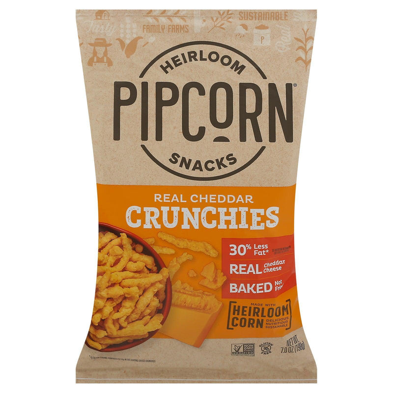 Pipcorn - Crunchies Cheddar - Case Of 12-7 Oz - Orca Market