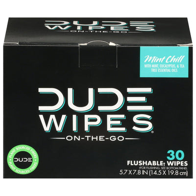 Dude Wipes - Wipes Body Mint Chill - 1 Each-30 Ct - Orca Market