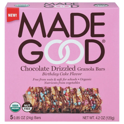 Made Good - Granola Bar Chocolate Drizzled Birthday Cake - Case Of 6 - 5 / .85 Oz - Orca Market