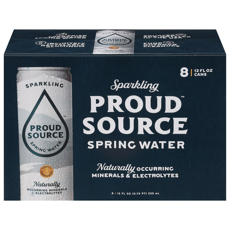 Proud Source - Water Spring Sparkling - Case Of 3-8/12 Fz - Orca Market