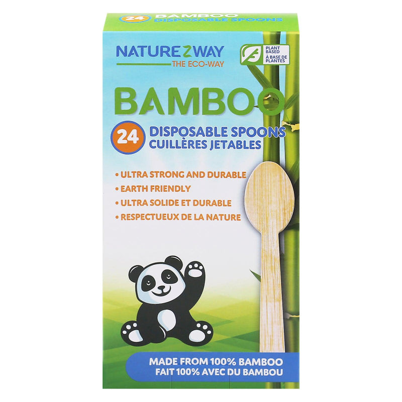 Naturezway - Dispbl Spoon Bamboo 24 Ct - Case Of 24-24 Ct - Orca Market