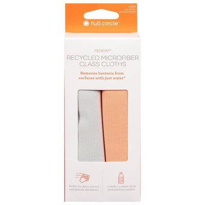 Full Circle Home - Cloths Microfiber Glass Clean - Case Of 6-2 Ct - Orca Market