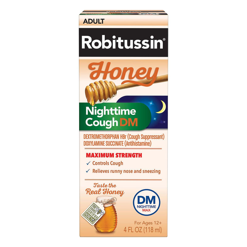 Robitussin - Cough Night Max Strenth Honey - 1 Each-4 Fz - Orca Market