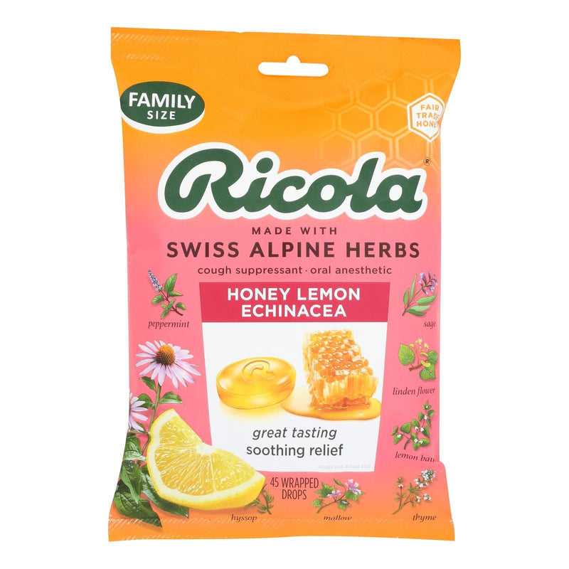 Ricola - Cough Drop Ech Honey Lemon - Case Of 6-45 Ct - Orca Market