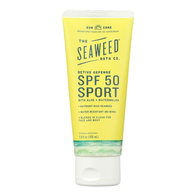 The Seaweed Bath Co - Sunscreen Active Defense Sport SPF 50 - 1 Each-3.4 Fz - Orca Market