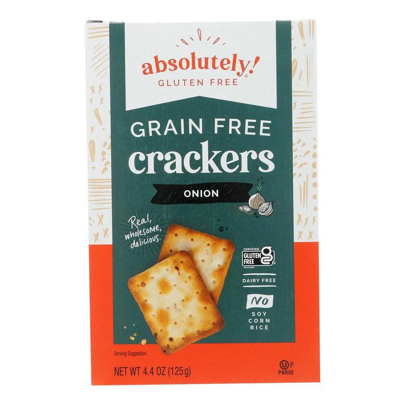 Absolutely Gluten Free - Crackers - Toasted Onion - Case Of 12 - 4.4 Oz. - Orca Market