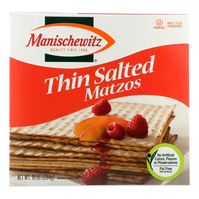 Manischewitz - Thin Matzo Cracker - Salted - Case Of 12 - 10 Oz. - Orca Market