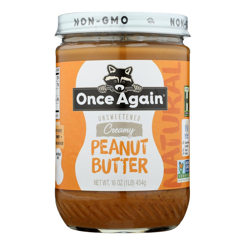 Once Again - Peanut Butter Creamy Unswt Salt - Case Of 6-16 Oz - Orca Market