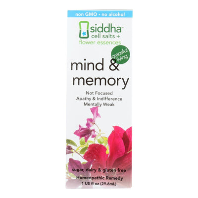 Siddha Cell Salts + Flower Essentials Mind & Memory - 1 Each - 1 Fz - Orca Market