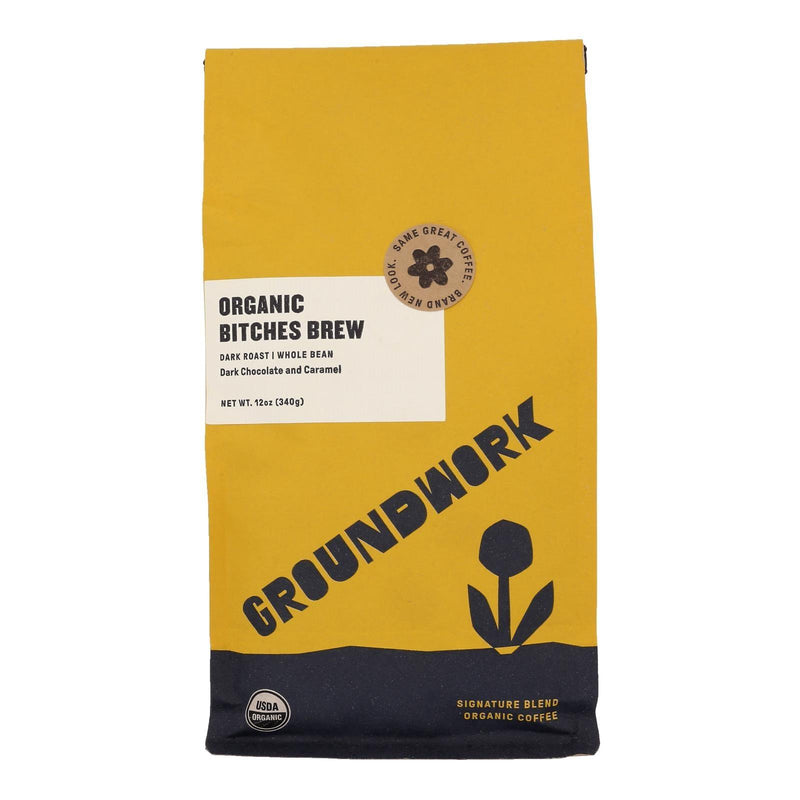 Groundwork - Coffee Organic Btch Brw Dk Roasted - Case Of 6-12 Oz - Orca Market