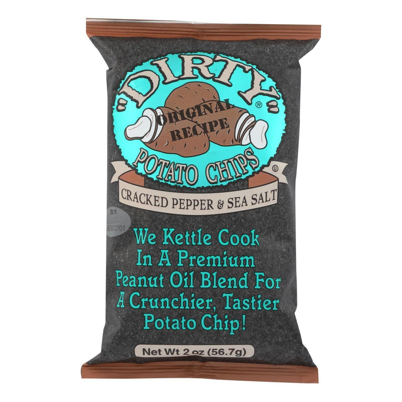 Dirty Chips - Potato Chips - Cracked Pepper And Salt - Case Of 25 - 2 Oz - Orca Market