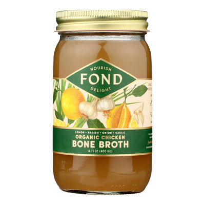 Fond Bone Broth - Bone Broth Lemon Radish Onion Garlic- Case Of 4-14 Fz - Orca Market