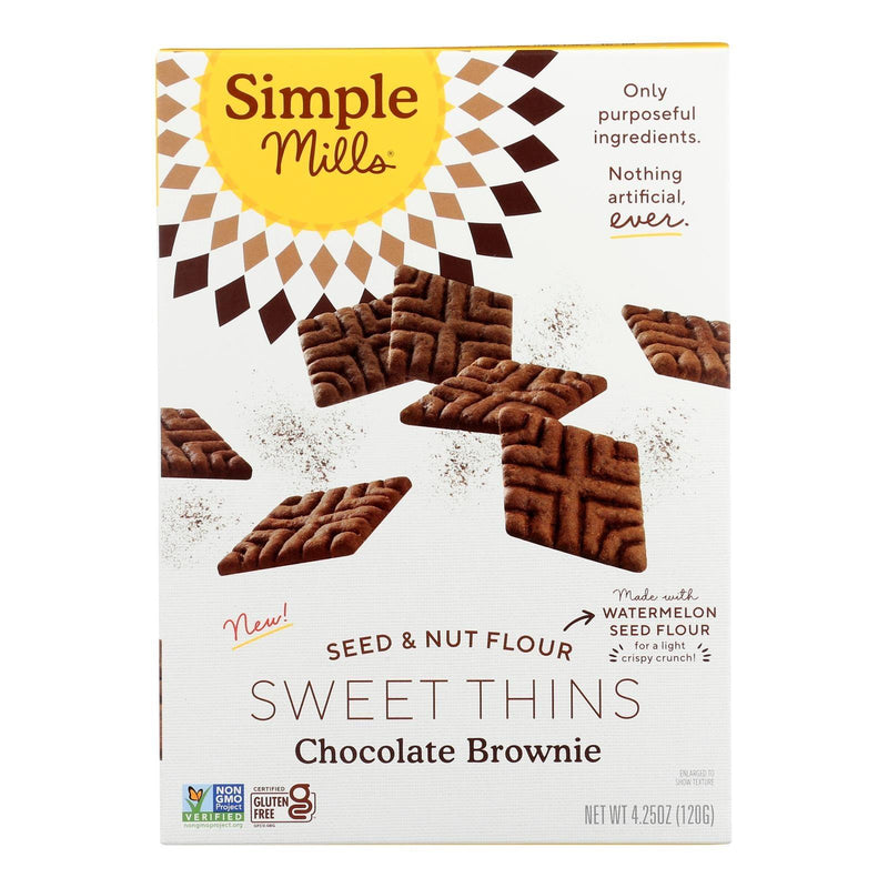 Simple Mills - Sweet Thins Chocolate Brownie - Case Of 6-4.25 Oz - Orca Market