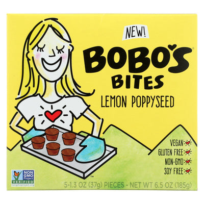 Bobo's Oat Bars - Oat Bites Lemon Poppyseed - Case Of 6-5/1.3 Oz - Orca Market