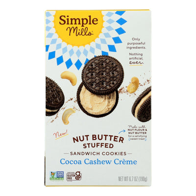 Simple Mills - Sandwich Cookie Cocoa Cashew Cream - Case Of 8-6.7 Oz - Orca Market