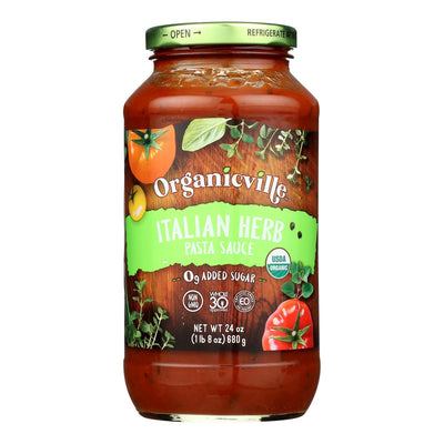 Organicville - Pasta Sauce Italian Herb b Whole 30 - Case Of 6-24 Oz - Orca Market