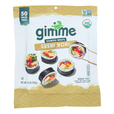 Gimme Seaweed Snacks - Sushi Nori Roasted - Case Of 4-4.76 Oz - Orca Market