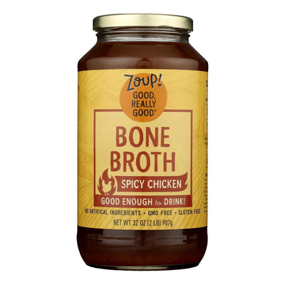 Zoup! Good Really Good - Broth Spicy Chicken Bone - Case Of 6-32 Oz - Orca Market