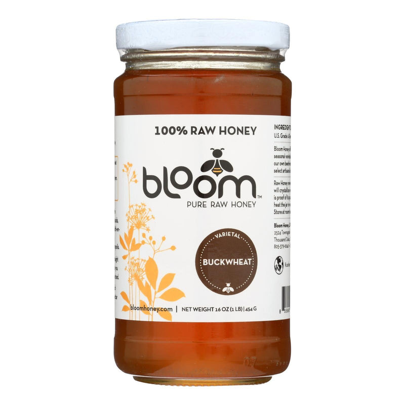 Bloom Honey - Honey - Buckwheat - Case Of 6 - 16 Oz. - Orca Market