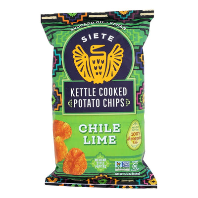 Siete - Kettle Chip Chile Lime - Case Of 6-5.5 Oz - Orca Market