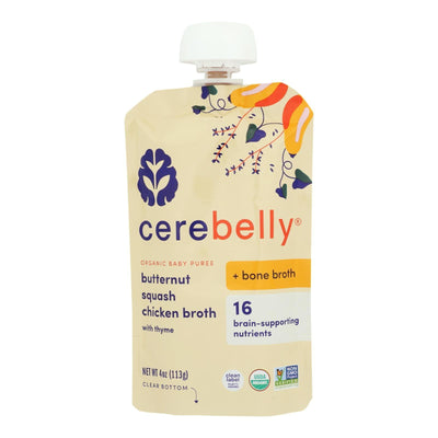 Cerebelly - Puree Butternut Squash Chicken Broth - Case Of 6-4 Oz - Orca Market